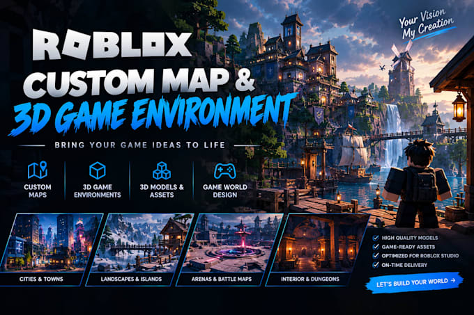 build custom roblox maps, 3d environments, and game worlds