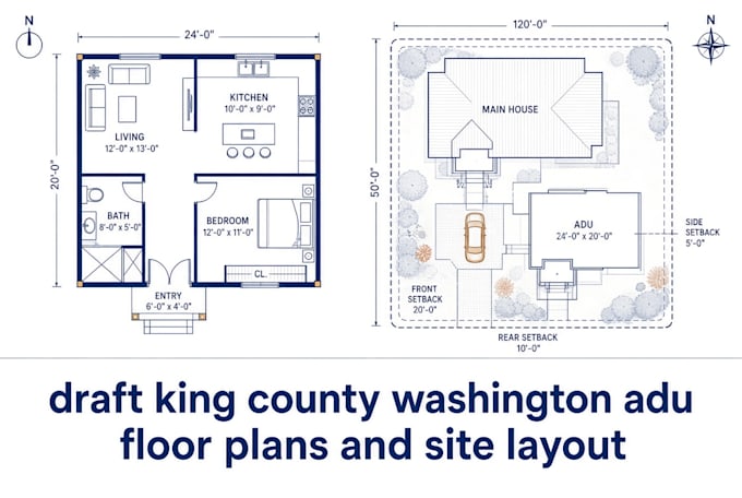 draft king county washington adu floor plans and site layout