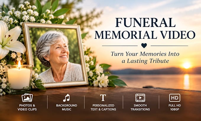 create a funeral slideshow video