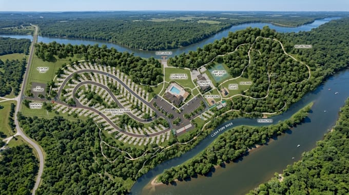 design site map rv park property, plat map site plan master plan, utility layout