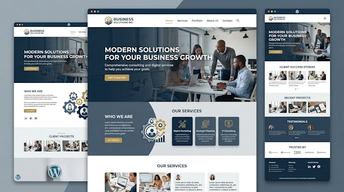 design and develop a professional wordpress website for your business