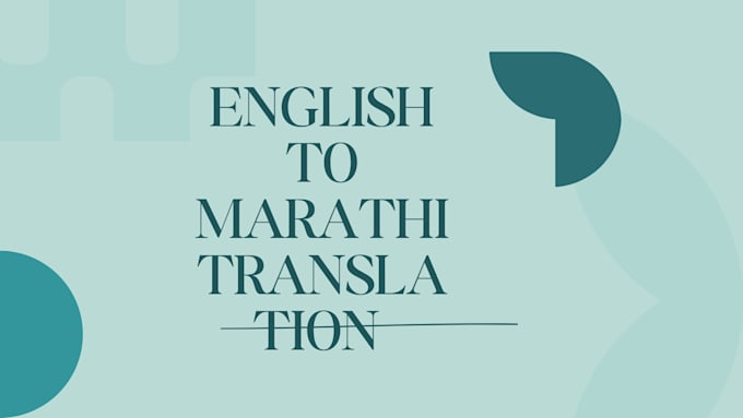 do professional english to marathi translation