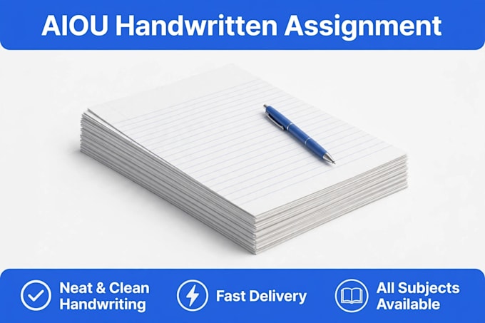 convert your typed PDF to neat and clean handwritten assignment for aiou ignou