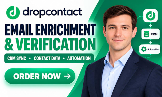 setup dropcontact email enrichment verification CRM sync contact data automation