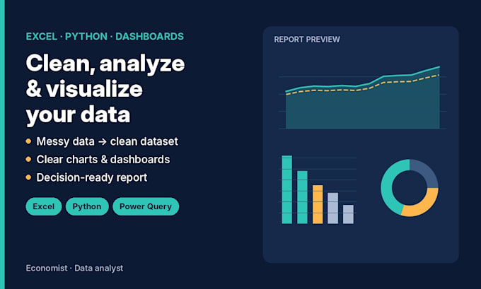 clean, analyze and visualize your data in excel and python