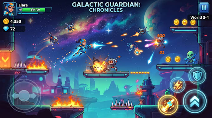 develop unity 2d mobile game for android and ios with custom gameplay, mechanics