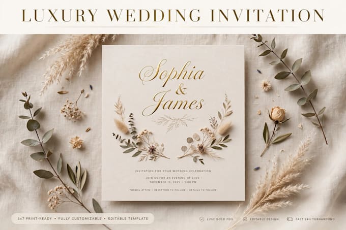 design luxury wedding invitation cards