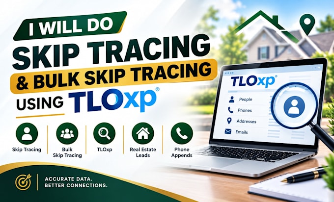 do skip tracing and bulk skip tracing using tloxp