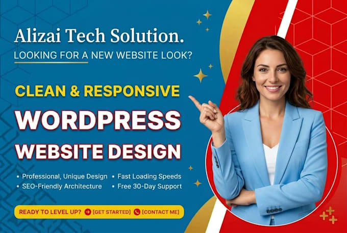 design and develop a responsive wordpress website or blog