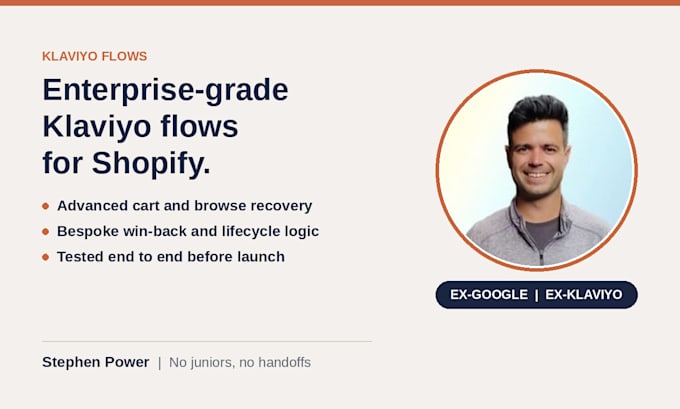 build or fix your klaviyo flows for shopify