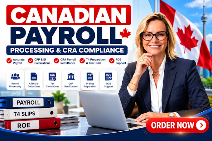 process canadian payroll, calculate cpp ei and prepare payroll reports
