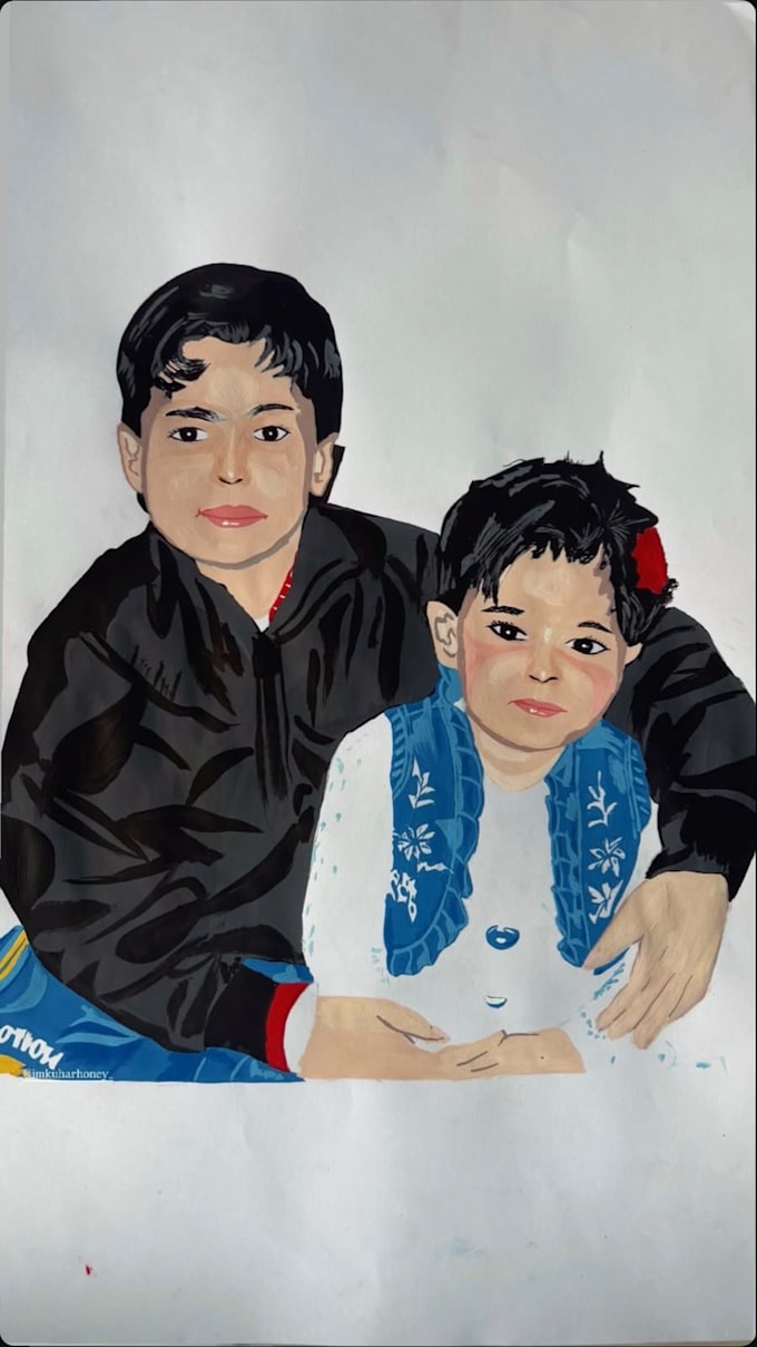 create a custom hand painted artwork from your reference