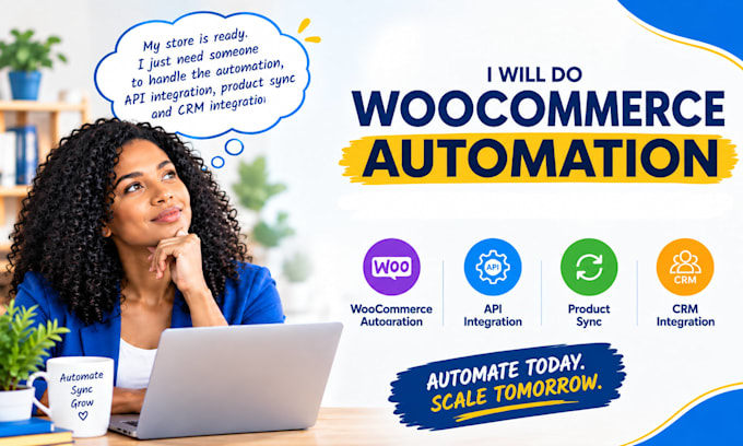do woocommerce automation, API integration, product sync and CRM integration