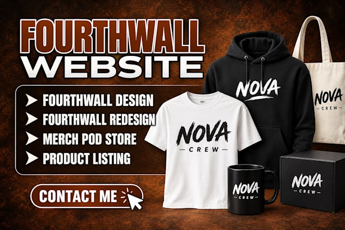 design fourth wall website setup fourthwall store setup fourthwall pod merch