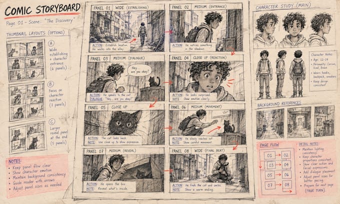 create comic book storyboards