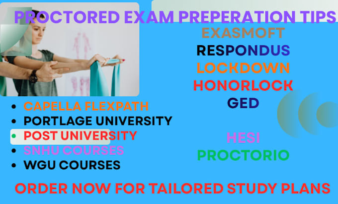 set up smowl, proctor u, respondus lockdown, examplify, ets, proproctor