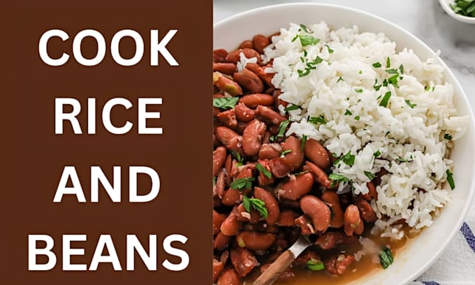 cook rice and beans food