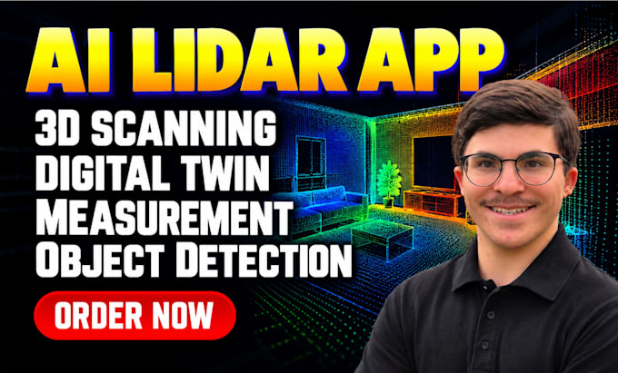 build lidar app for 3d scanning, digital twin, measurement and object detection