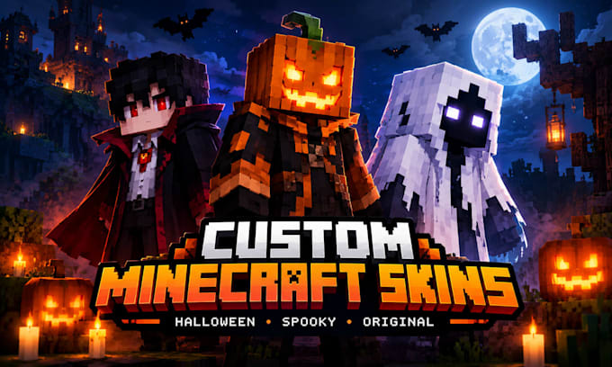 create a custom minecraft halloween skin