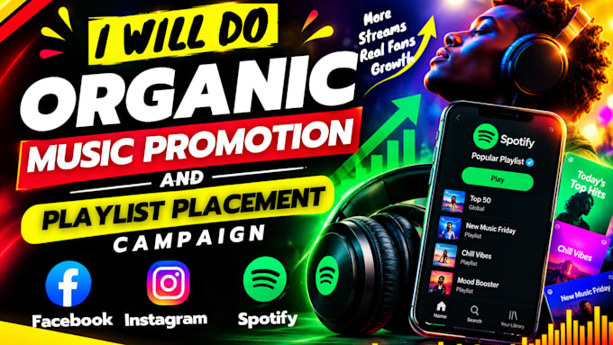 do organic music promotion and playlist placement campaign