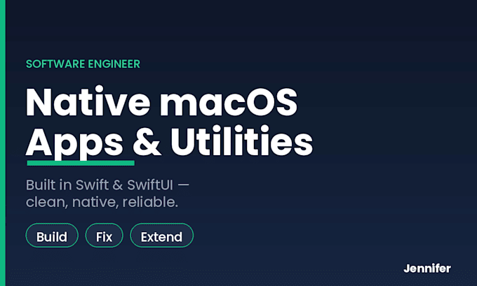 build or fix a native macos app or utility in swift