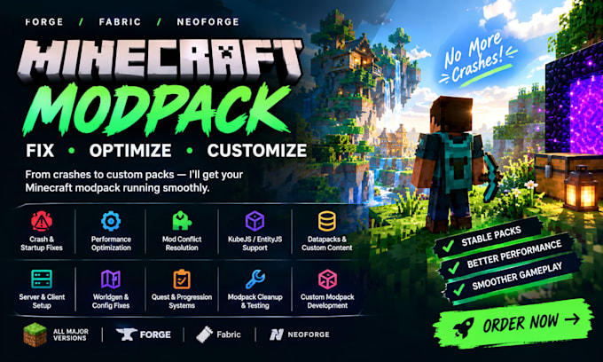 create fix optimize minecraft modpack fabric neoforge dayz mod modpack developer