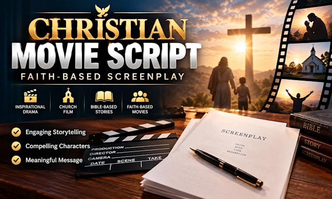 write a compelling christian movie script or faith based screenplay