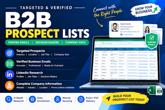 build targeted b2b prospect lists with verified emails