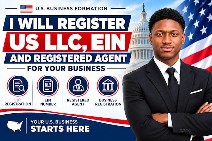 register US llc, ein and registered agent for your business formation
