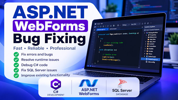 fix asp net webforms csharp and sql server bugs