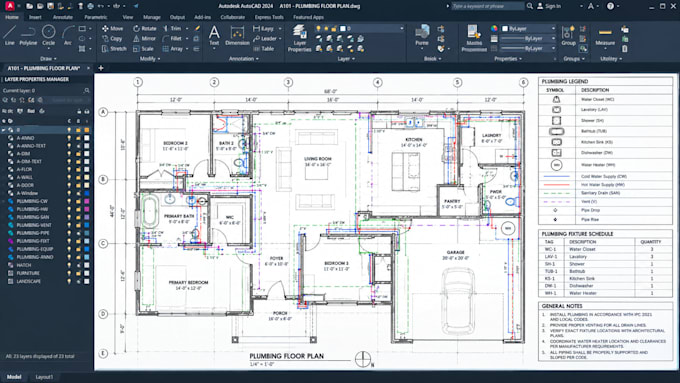 create residential plumbing plans and permit ready drawings