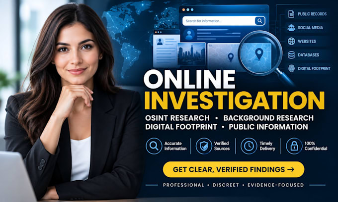 conduct online investigation and osint research