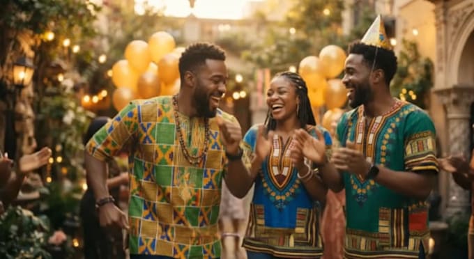 create a funny african birthday video