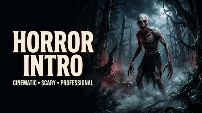 create a scary cinematic horror intro video