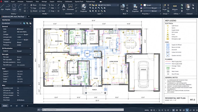 create residential mep plans and a permit ready drawing package