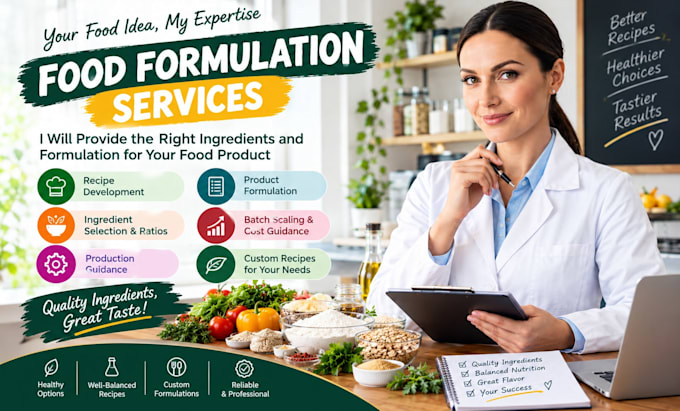 formulate food products and develop recipes