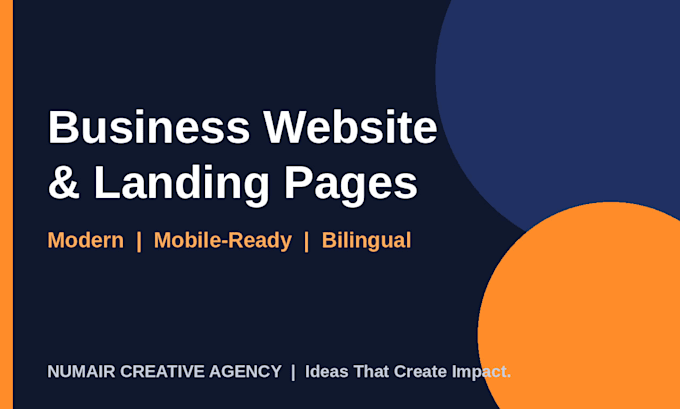 design a modern business website or landing page