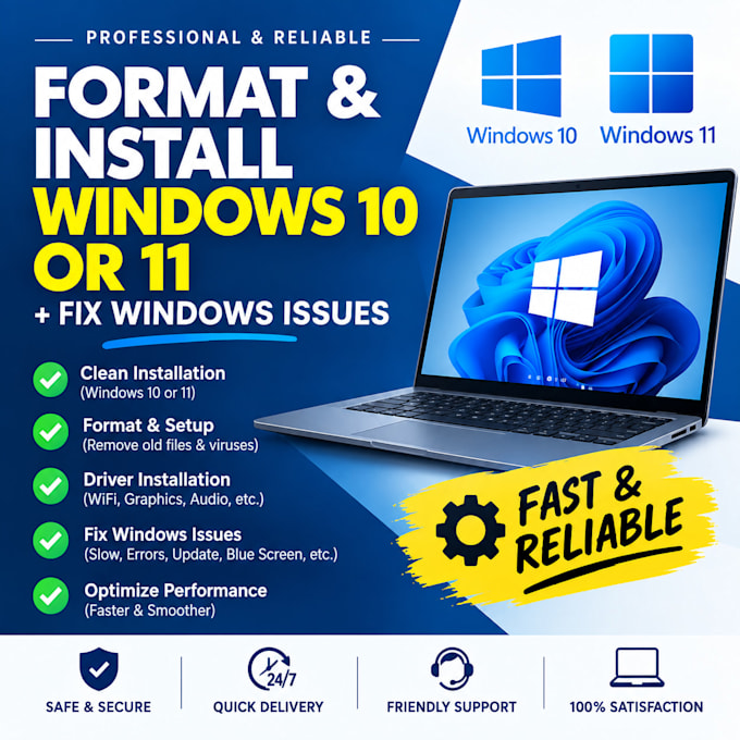 format or upgrade your PC and install windows 11, 10