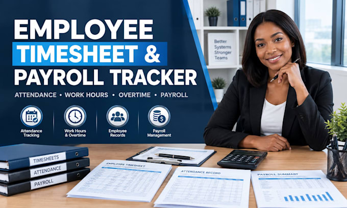 create a professional employee timesheet spreadsheet and payroll tracker