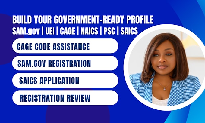 do samgov registration, uei, cage code, naics, pcs code and saics application