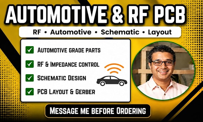 automotive pcb engineering, rf circuit, pcb board design and circuit schematic