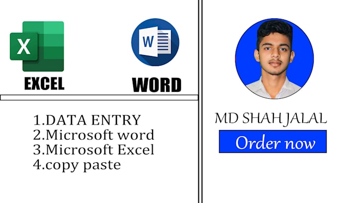 do data entry ,copy paste, microsoft excel and word