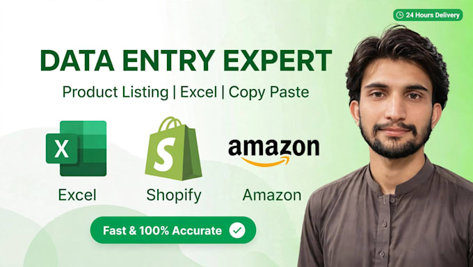 do accurate data entry product listing and excel copy paste