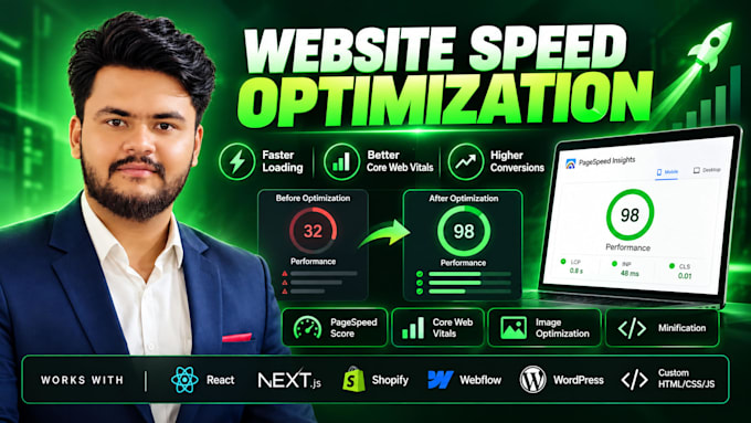 optimize website speed and core web vitals