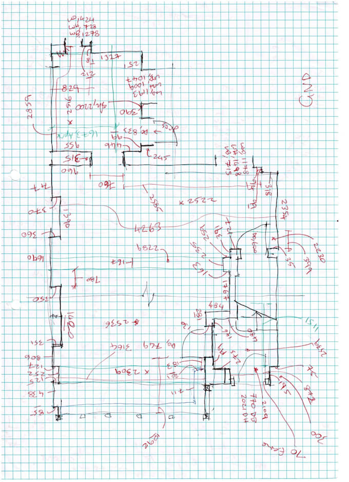 measured survey and existing plans, sections and elevations