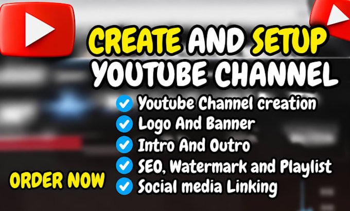 create and setup youtube channel, SEO optimization