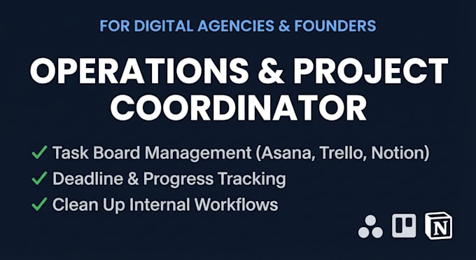 be your operations and project coordinator
