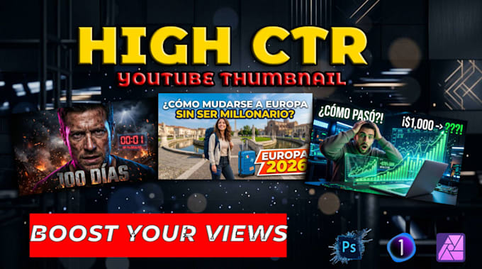 designe clickbait high CTR youtube thumbnails