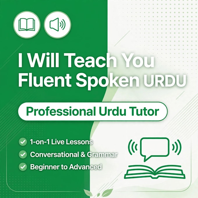 be your professional urdu tutor and teach fluent urdu