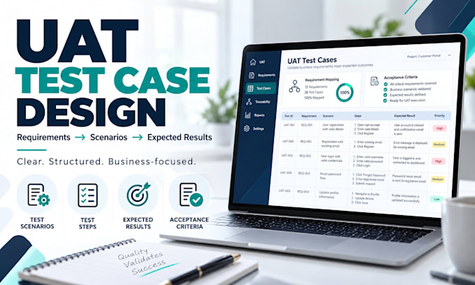 create professional uat test cases and acceptance criteria
